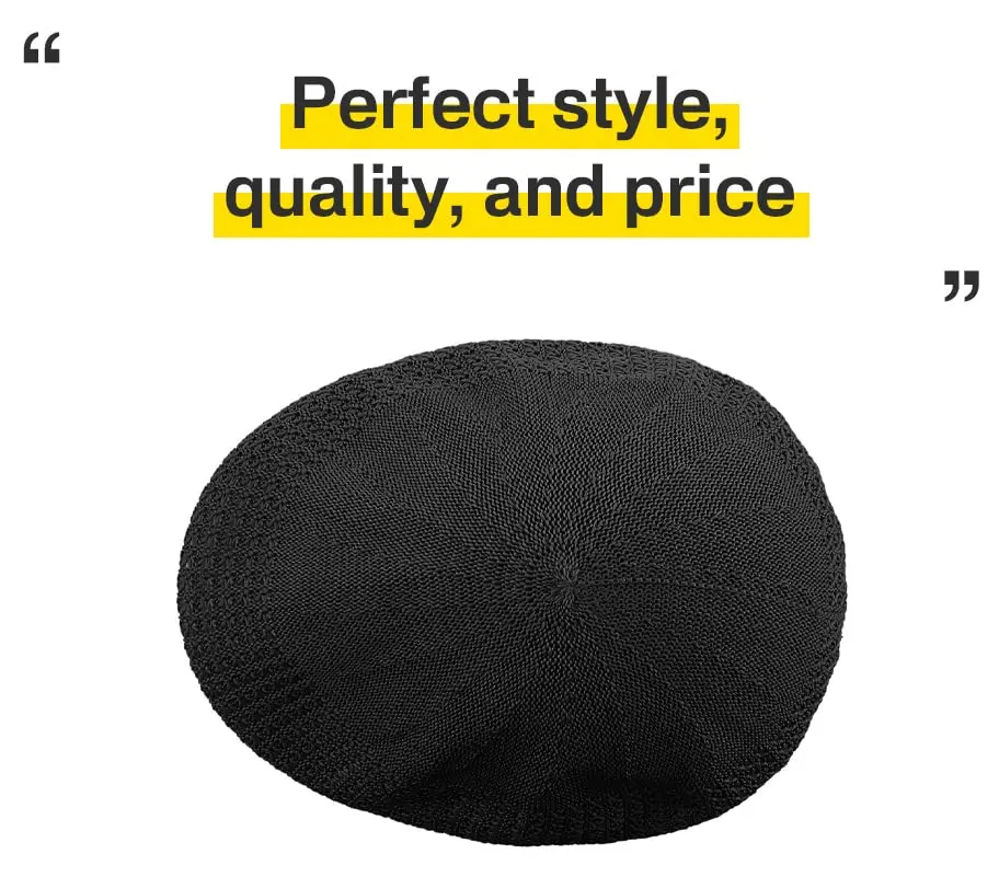 KBETHOS KBM-001 BLK S Classic Mesh Newsboy Ivy Cap Hat | 21 Colors / 4 Sizes - view 7