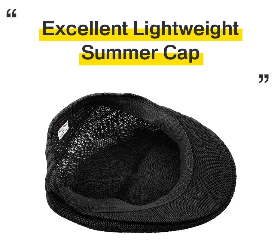 KBETHOS KBM-001 BLK S Classic Mesh Newsboy Ivy Cap Hat | 21 Colors / 4 Sizes - view 9