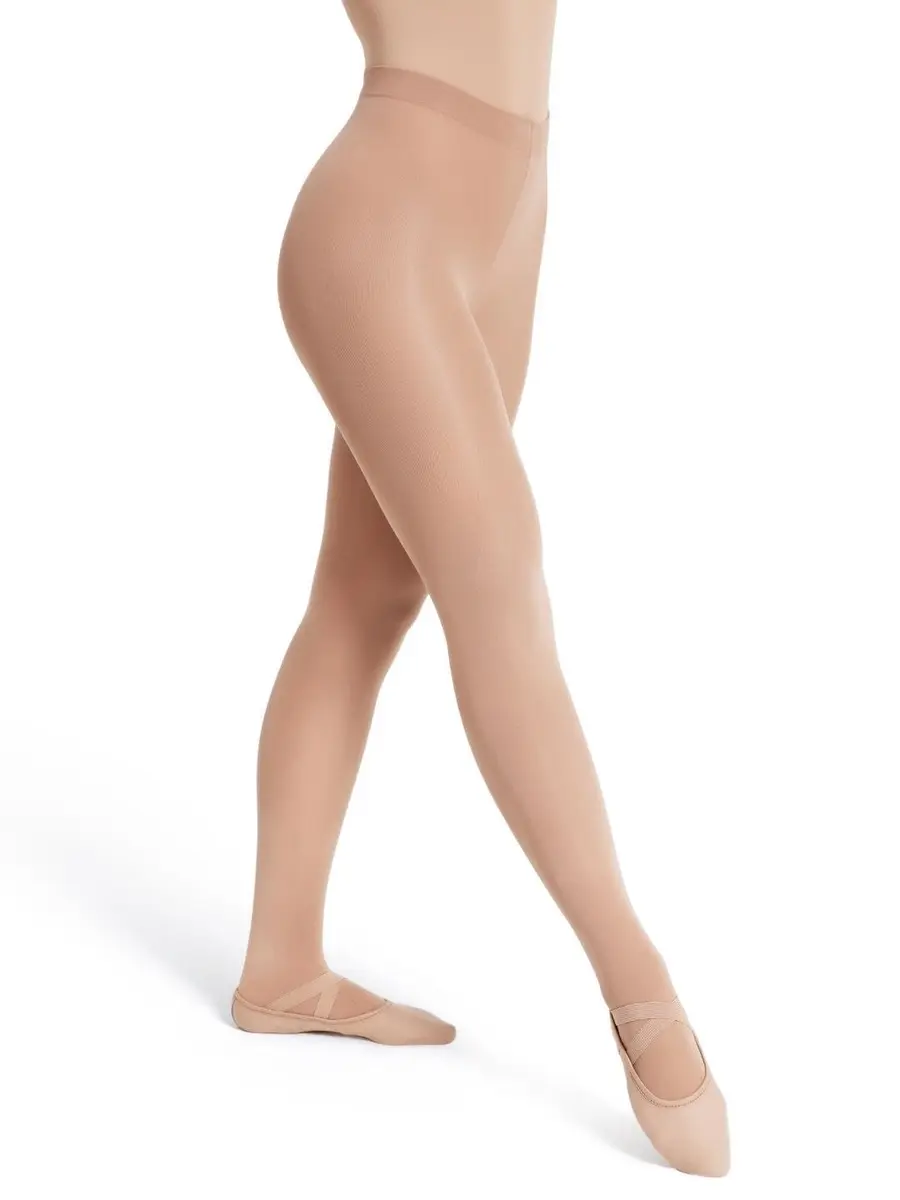 Capezio Womens Transition Seamless Tight Suntan Small-Medium | Ultra Soft, Self Knit Waistband - main product image