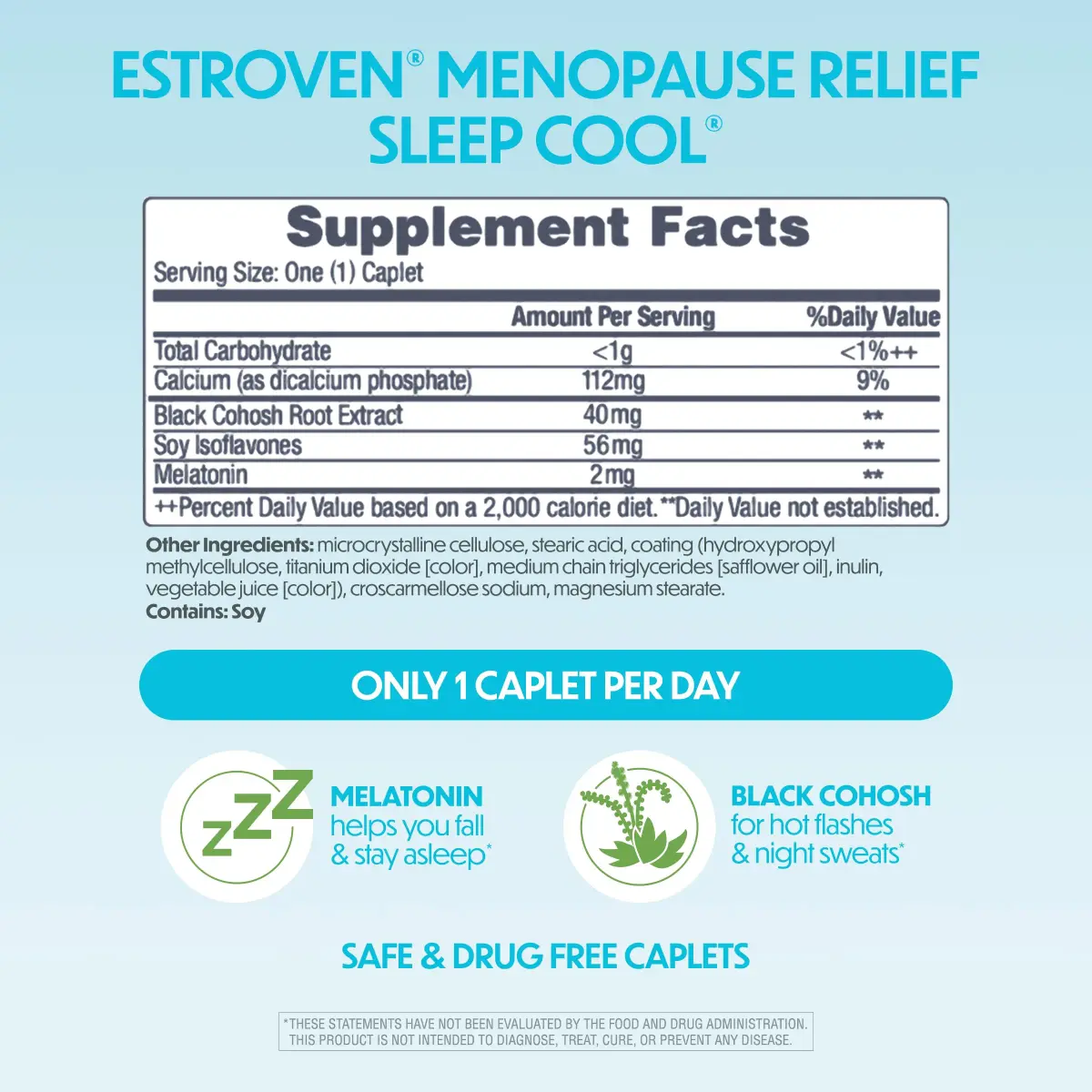 Estroven Sleep Cool for Menopause Relief 30 Caplets | Clinically Proven Sleep Support for Hot Flashes & Night Sweats - view 3