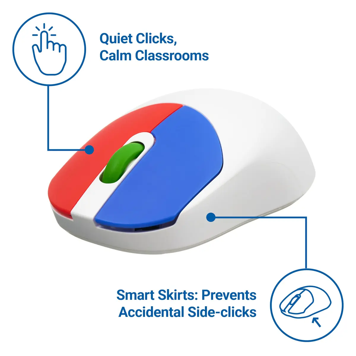 Clevy Kids Mouse - Colorful Ergonomic USB Kids Mouse for School & Home | Compatible with Windows, macOS, Chromebook - view 5