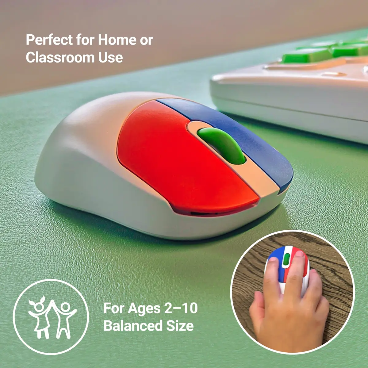 Clevy Kids Mouse - Colorful Ergonomic USB Kids Mouse for School & Home | Compatible with Windows, macOS, Chromebook - view 8