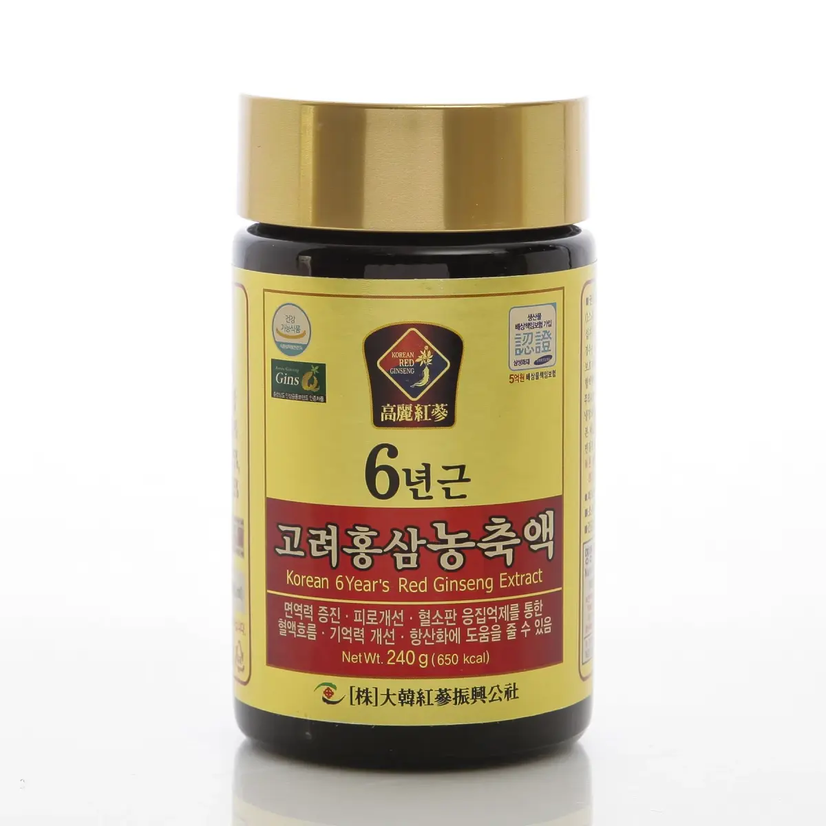 Dae Han Red Ginseng Extract 240g (8.5 oz) | 100% Pure Korean 6-Year Root with Saponin - view 4