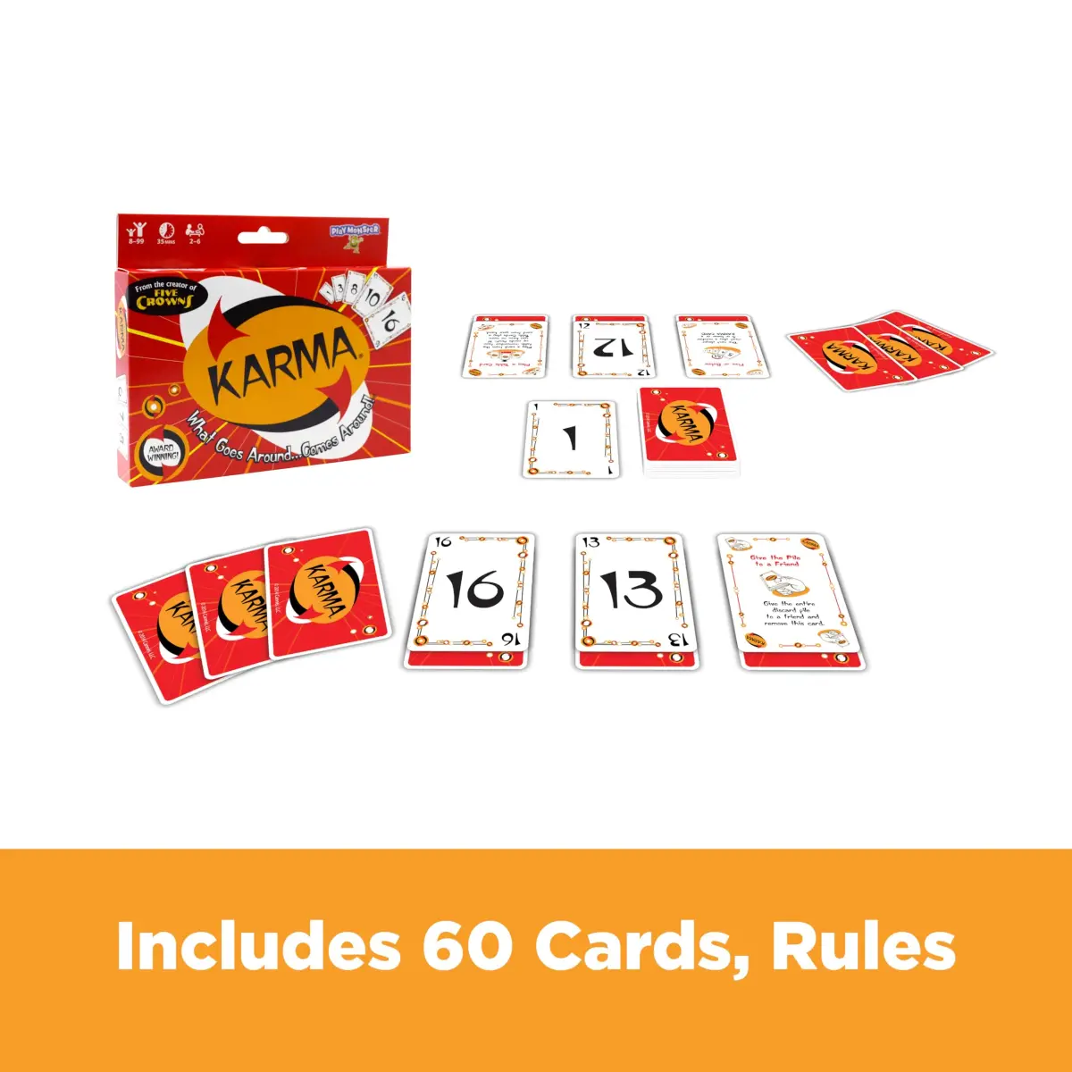 KARMA Playing Cards Game for Kids, Family Games Night, Travel Game | Award-Winning Strategy Game - view 7