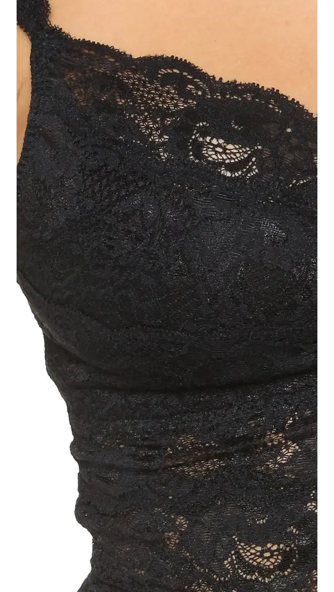 Cosabella Never Say Never Cropped Cami Black | Sheer Floral Lace, Adjustable Straps, Slim Fit (70-120 chars) - view 5