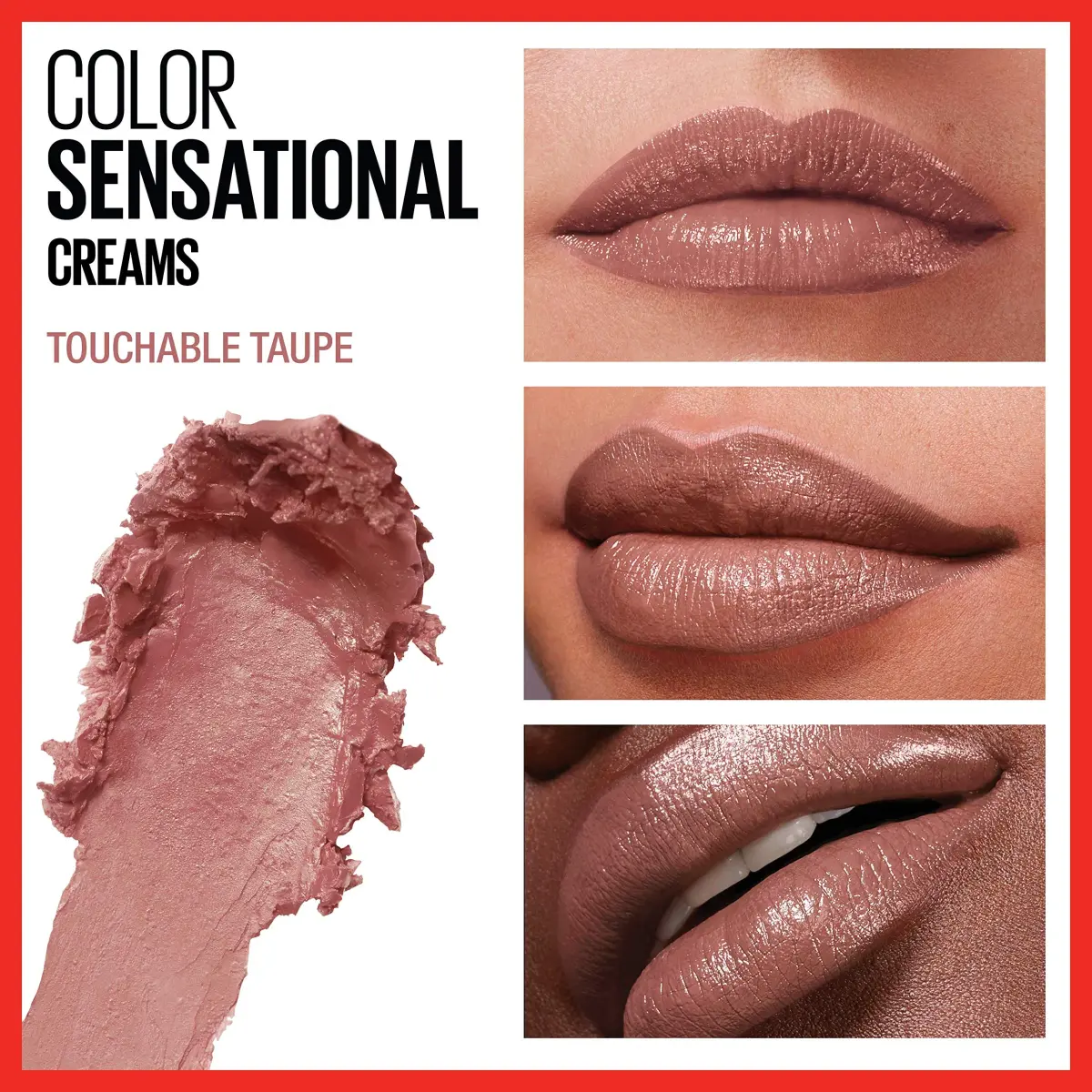Maybelline Color Sensational Lipstick in Touchable Taupe - Creamy Hydrating Lip Color, 4g - view 3