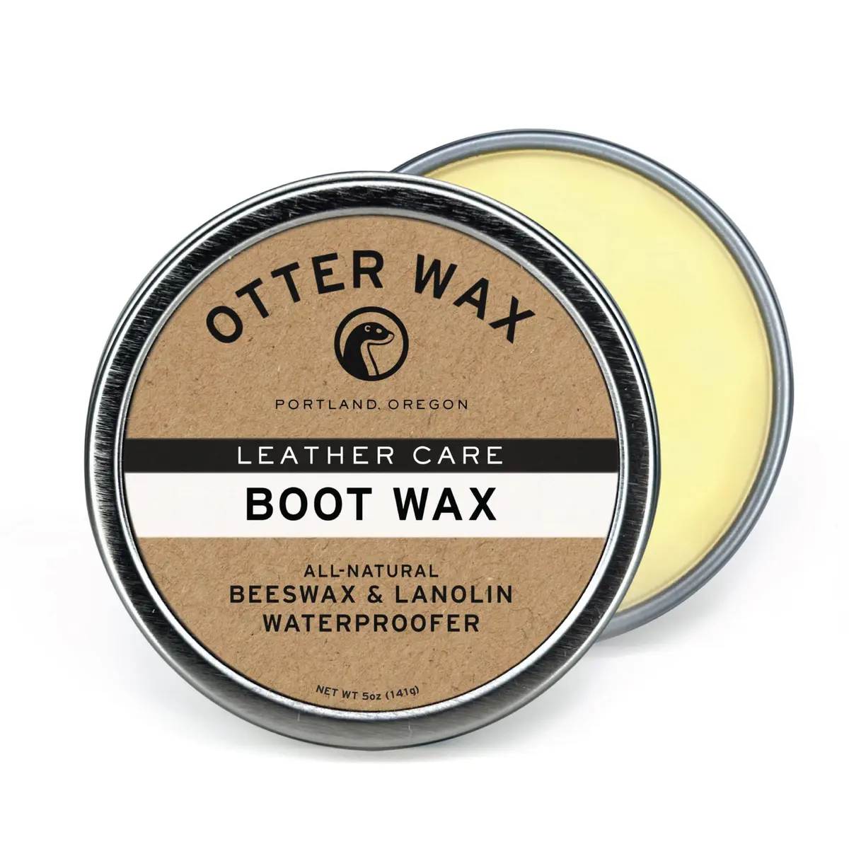Otter Wax Boot Wax | 5 oz | Heavy-Duty Leather Waterproofing & Sealant for Leather Boots, Hats, Rain Gear - main product image