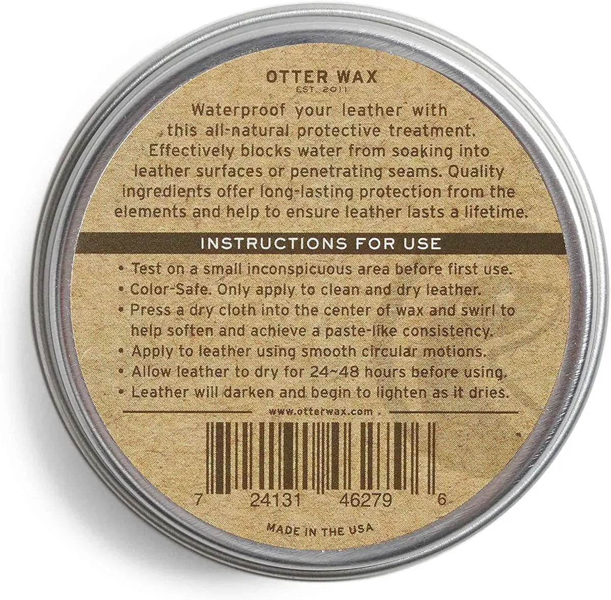 Otter Wax Boot Wax | 5 oz | Heavy-Duty Leather Waterproofing & Sealant for Leather Boots, Hats, Rain Gear - view 2