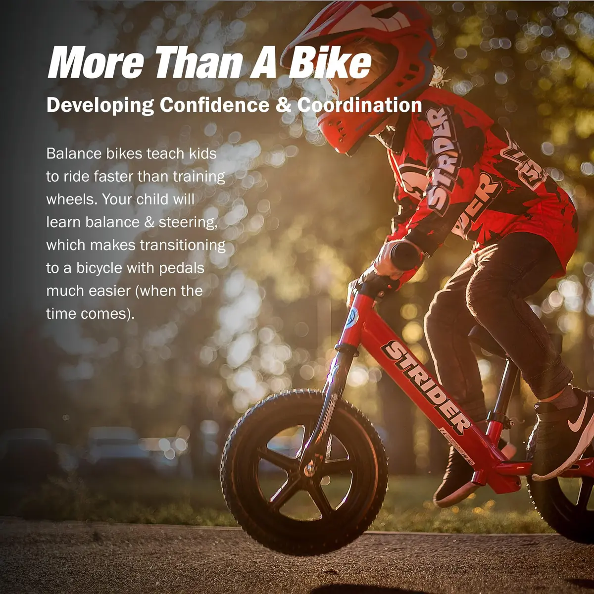 Strider 12 Sport No Pedal Balance Bike for Kids 12 in. Red | Helps Kids Learn Faster & Balance - view 2