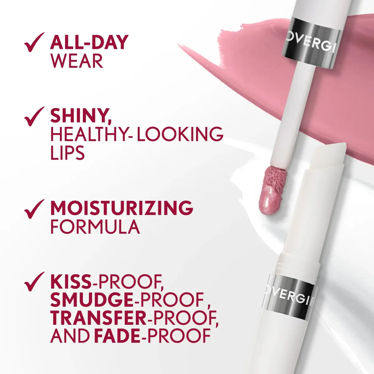 COVERGIRL Outlast All-Day Lip Color With Topcoat, 547 Rose Pearl, 0.07 Fl Oz (0.13 ml) | Long-Lasting Transfer-Resistant Liquid Lipstick - view 5