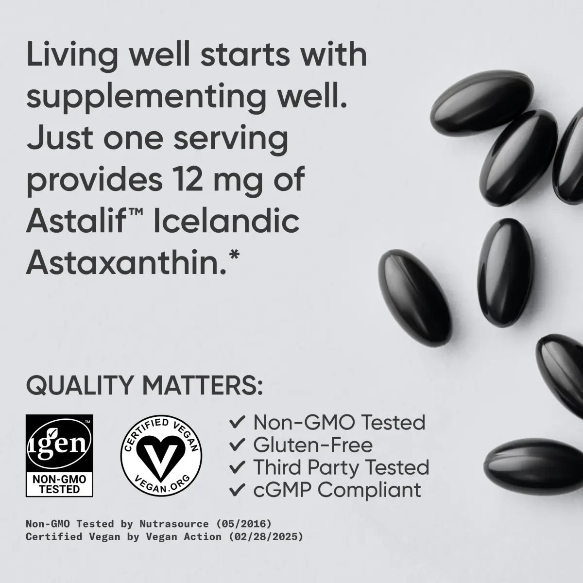Sports Research Vegan Astaxanthin 12mg with Organic Coconut Oil 60 Count | Antioxidant Support for Skin & Eye Health - view 4