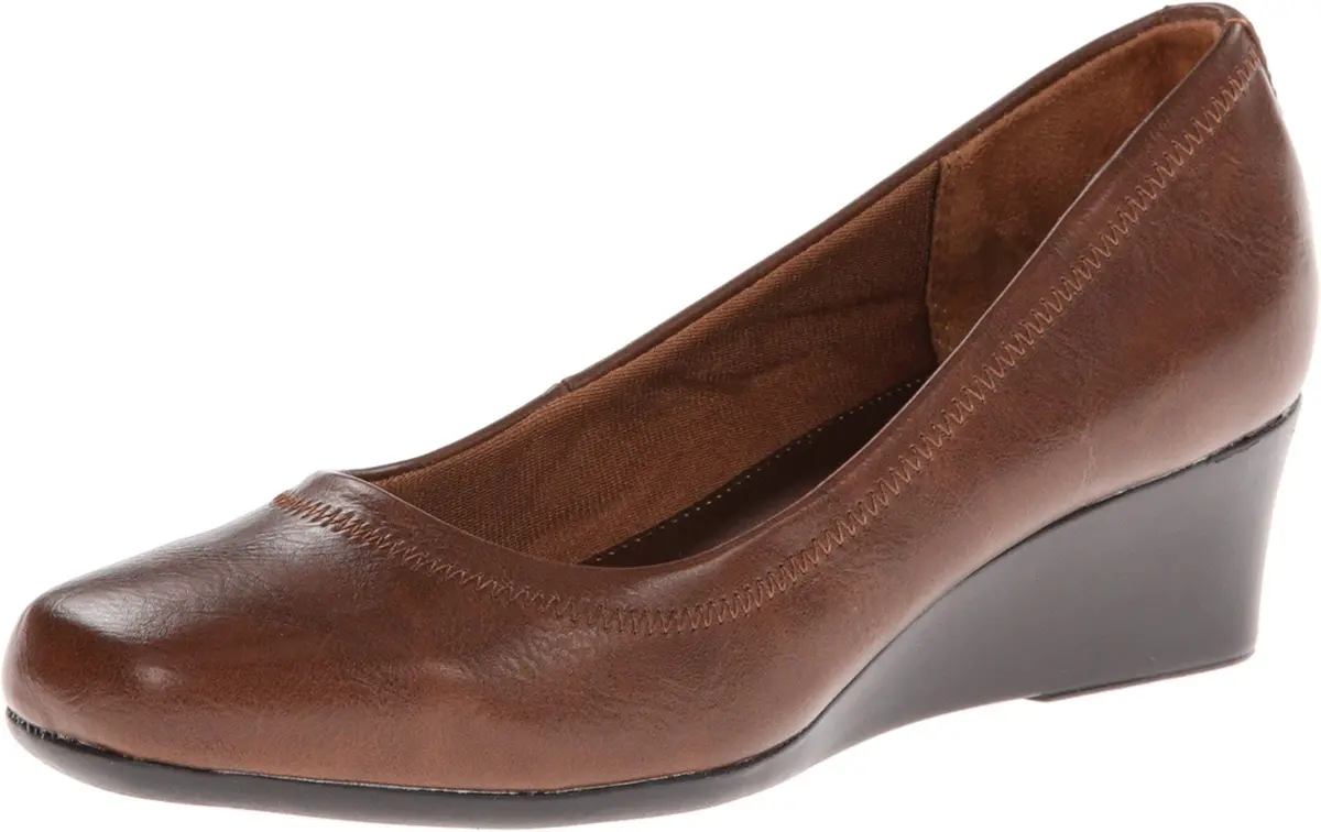 LifeStride Women's Groovy Wedge Pump, Darktan, 8.5 M US | Comfort & Style in India - main product image