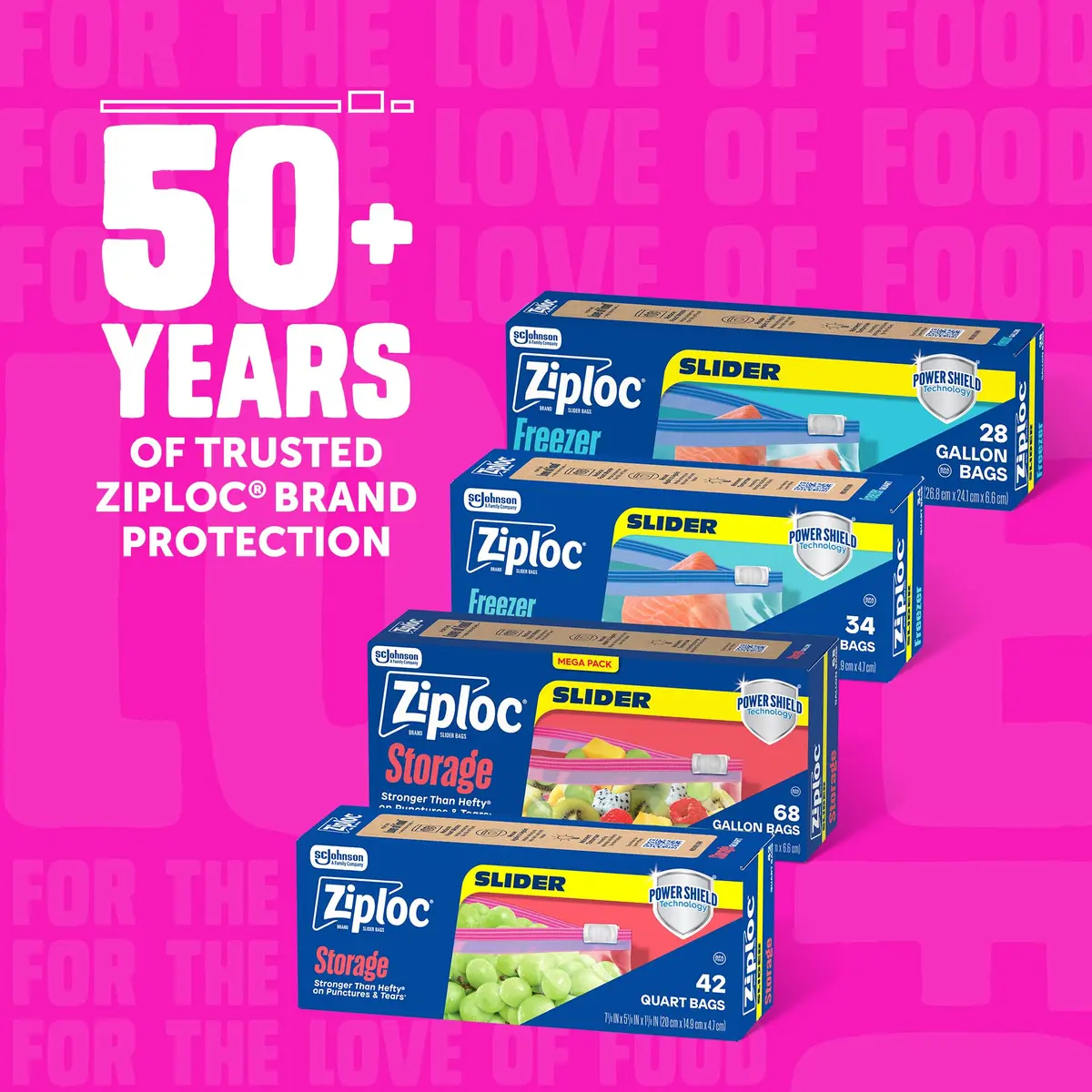 Ziploc Quart Slider Food Storage Bags 1 Quart (42 Count) | Power Shield Technology for More Durability - view 7