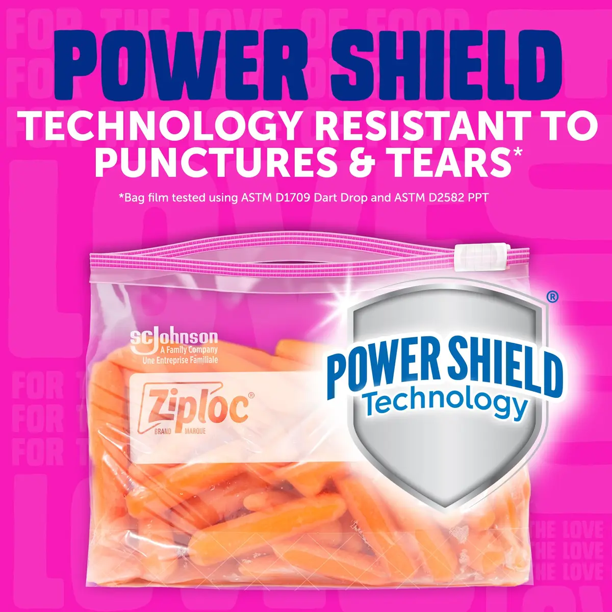 Ziploc Quart Slider Food Storage Bags 1 Quart (42 Count) | Power Shield Technology for More Durability - view 2