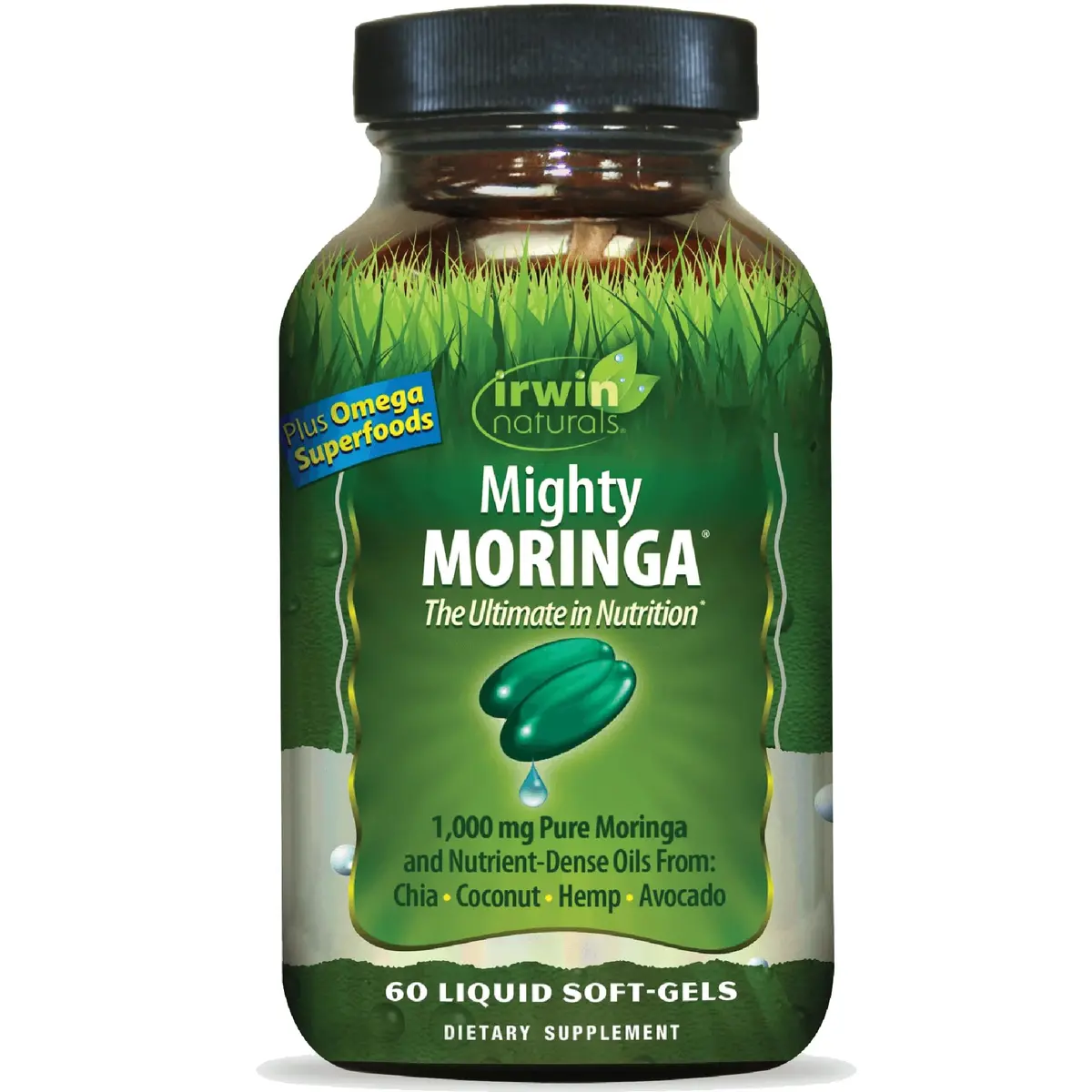 Irwin Naturals Mighty Moringa Superfood Nutrition Supplement 60 Count | Whole-Food Nutrition Support - main product image