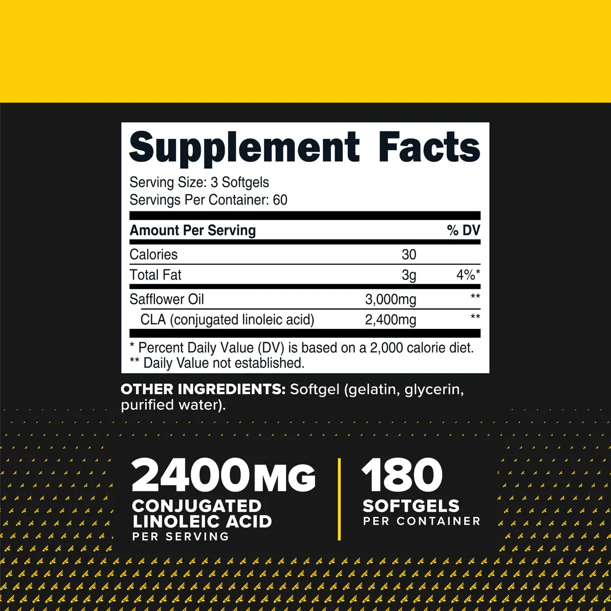 Primaforce CLA 2400mg 180 Softgels | Max CLA for Men & Women, Non-Stimulant - view 2