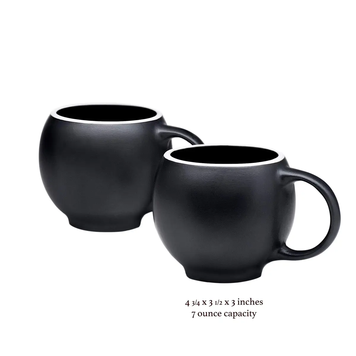 Maia Ming Designs 2 EVA Tea Cups 7oz | Elegant Ceramic Drinkware for Home & Gift - view 5