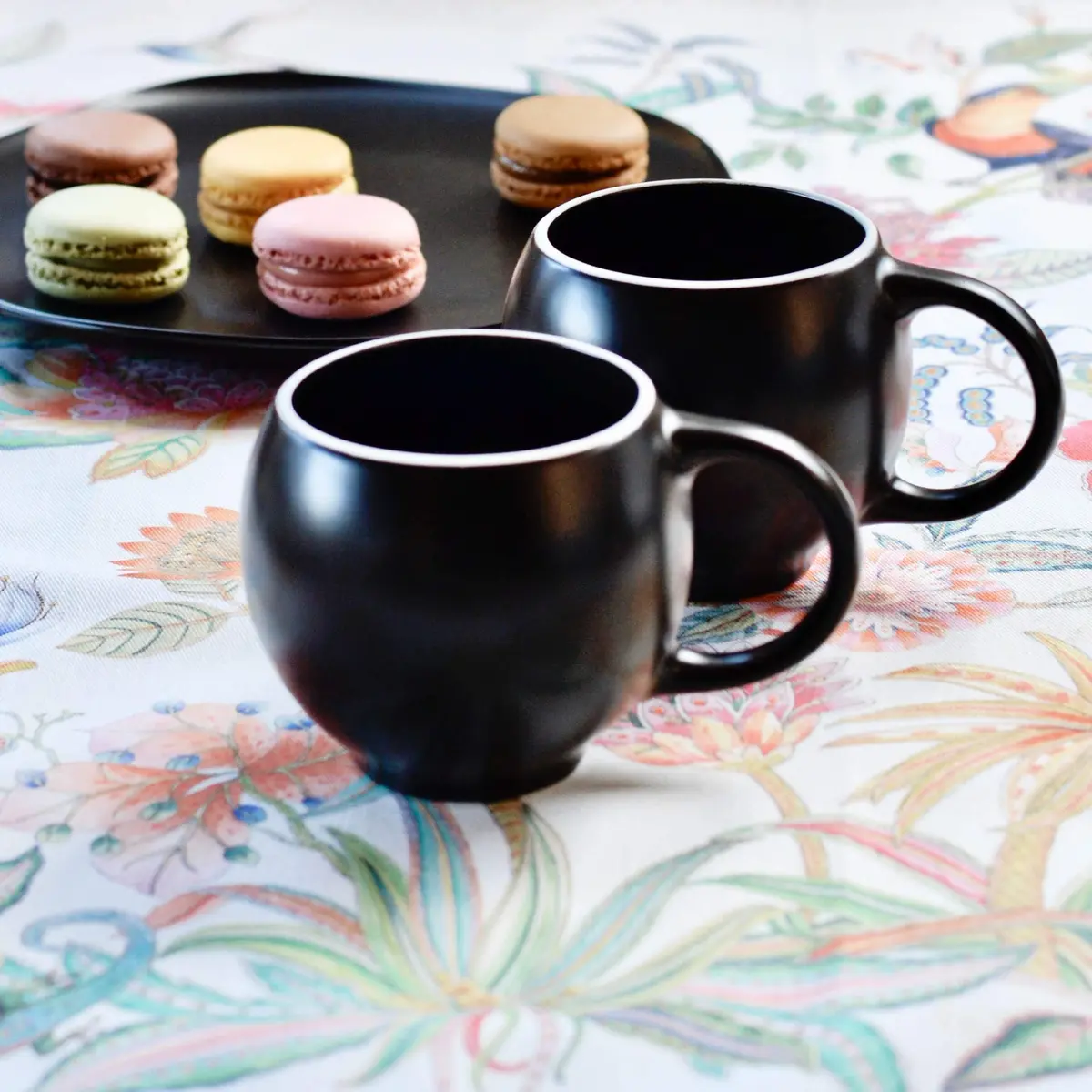 Maia Ming Designs 2 EVA Tea Cups 7oz | Elegant Ceramic Drinkware for Home & Gift - view 4