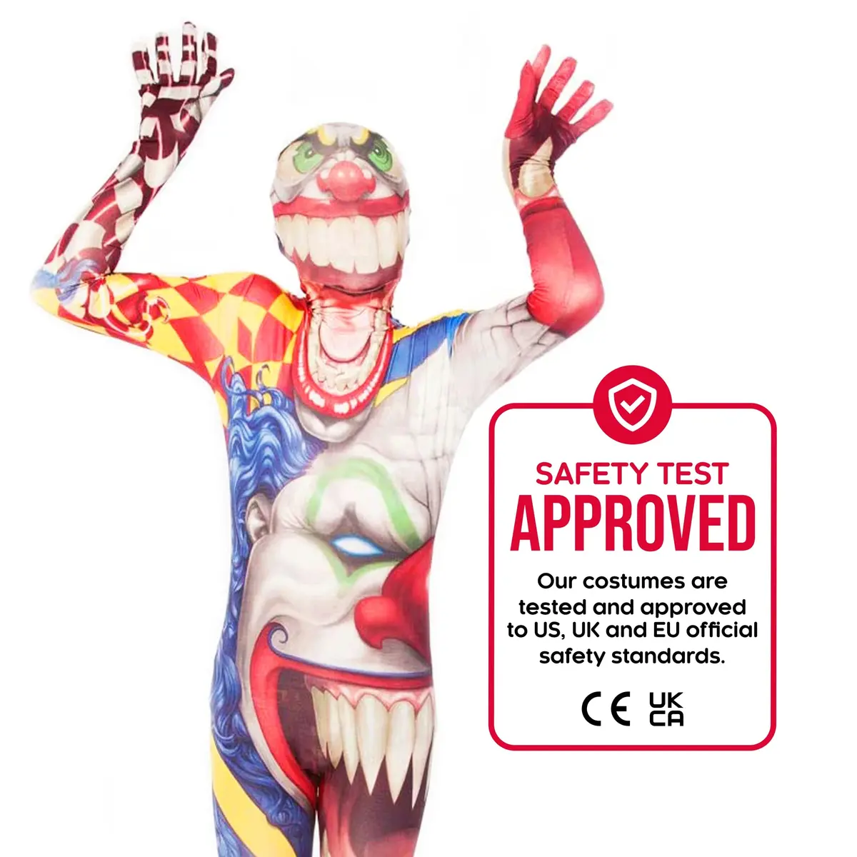 Morphsuits Scary Clown Costume for Kids, Halloween Costume for Kids, Large | Spooky Circus Theme for Boys & Girls - view 2