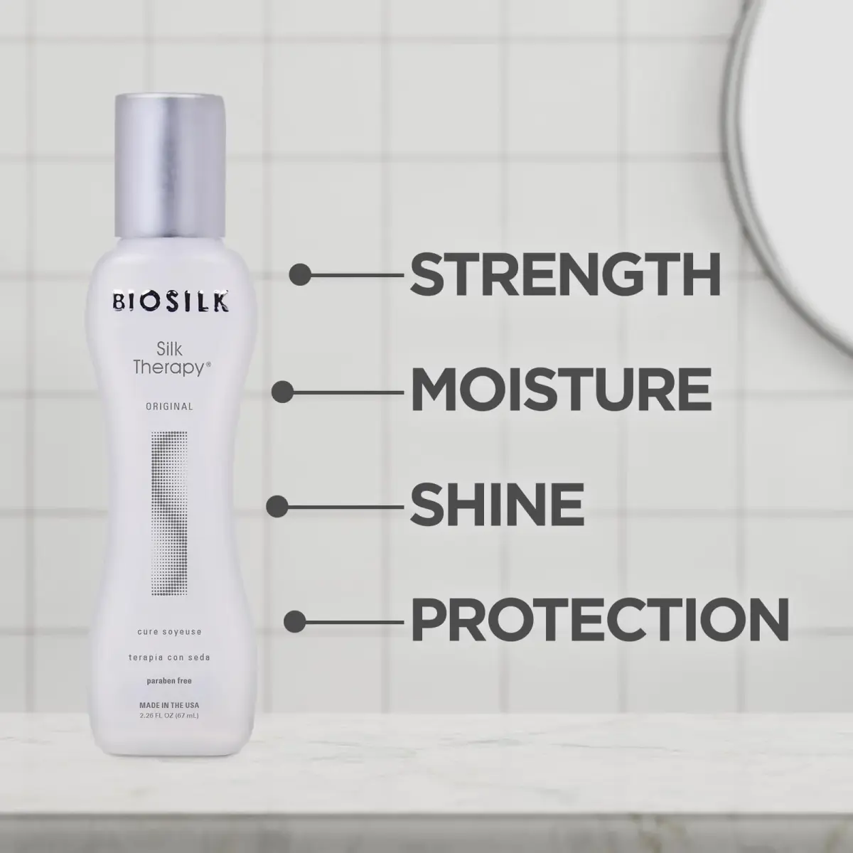 BioSilk Silk Therapy Original Leave-In Hair Treatment 67ml (2.26 Fl Oz) | Repairs, Smooths & Protects All Hair Types - view 3