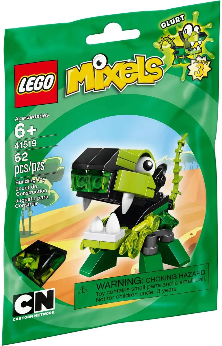LEGO Mixels 41519 GLURT Building Kit | Cartoon Swamp Creature with Poseable Jaws - main product image
