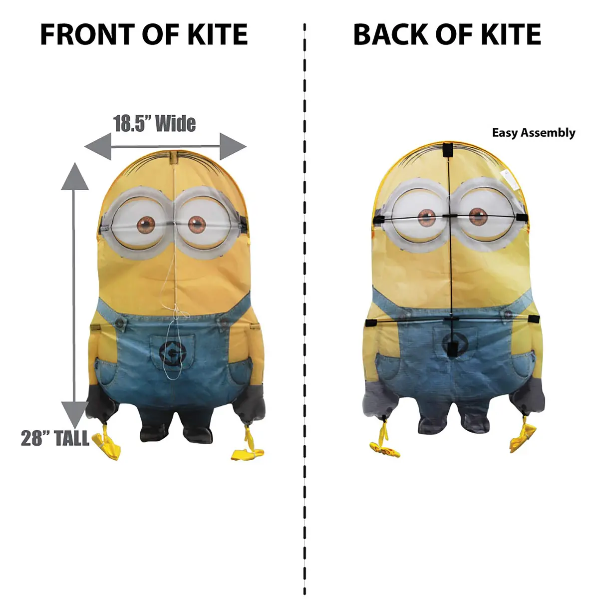 WindNSun Minions Dave Kite 28" | Cartoon Minion Kite for Kids & Teens (70-120 chars) - view 3
