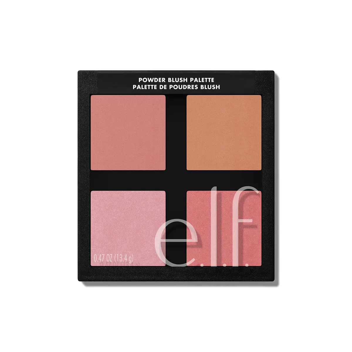 e.l.f. Powder Blush Palette, 4 Shades, Light | Long-Lasting Pigment, Vegan - main product image