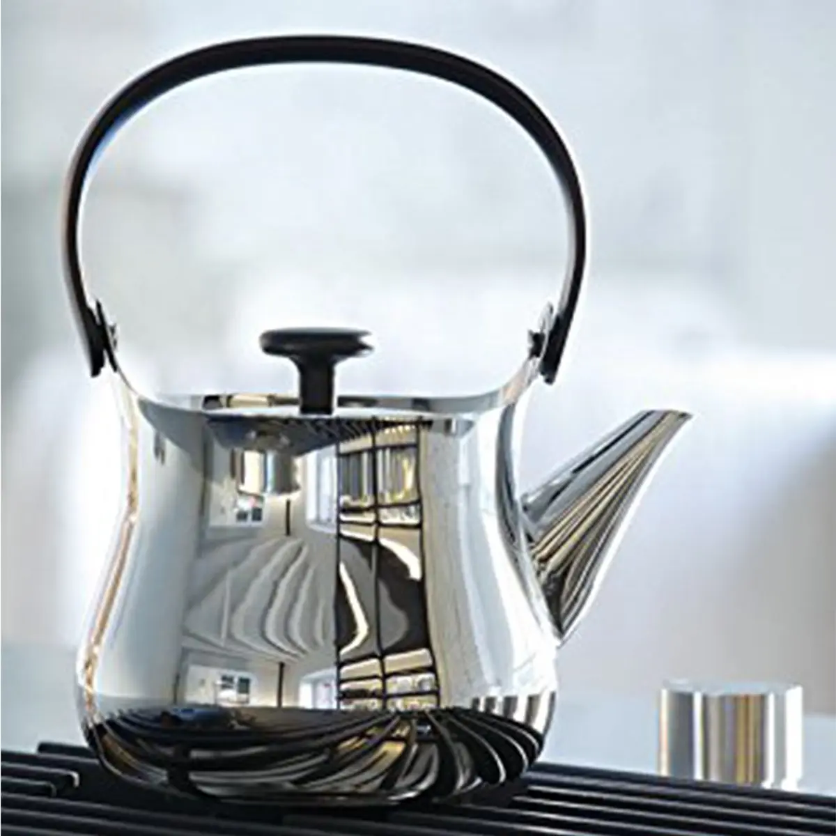 Alessi Cha Kettle/Teapot 1.9 L (64 fl oz) | Designer Induction-Safe Stainless Steel - view 3