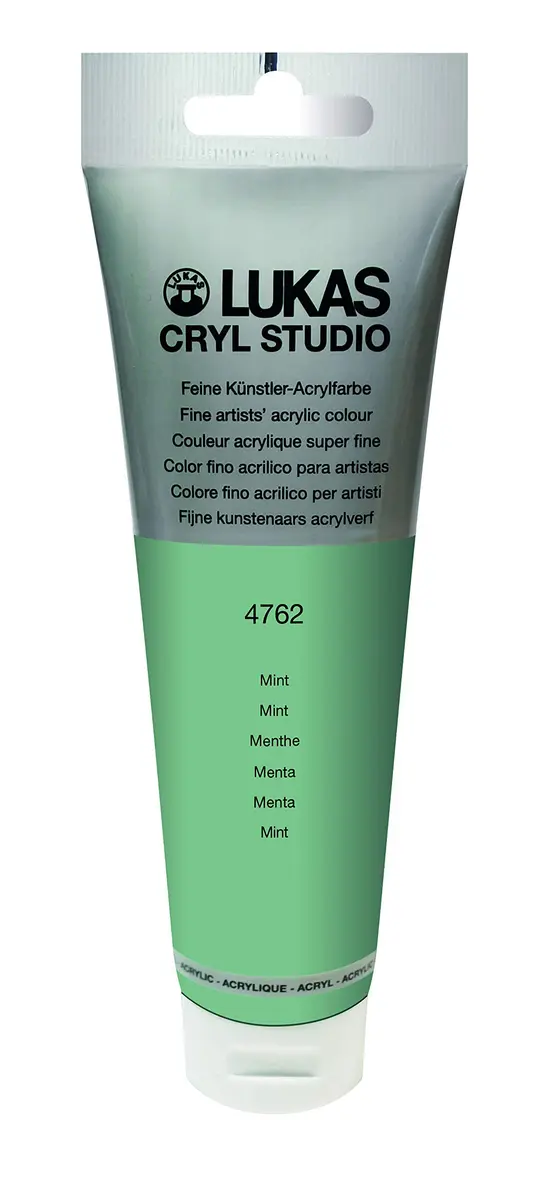 Lukas CRYL Studio Artist Acrylic Paint, Mint, 125 ml Tube - High Pigment, Water-Mixable, Fast Drying - main product image