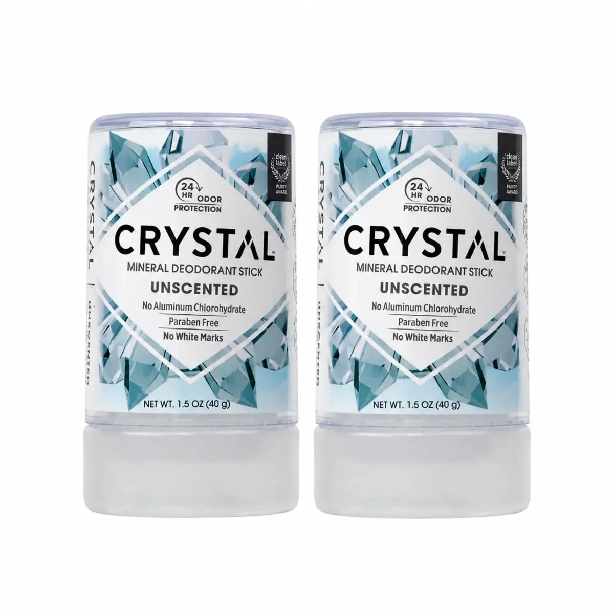 Crystal Essence Mineral Deodorant Stick Unscented 1.5 fl oz (44 ml) | 24-Hour Odor Protection - main product image