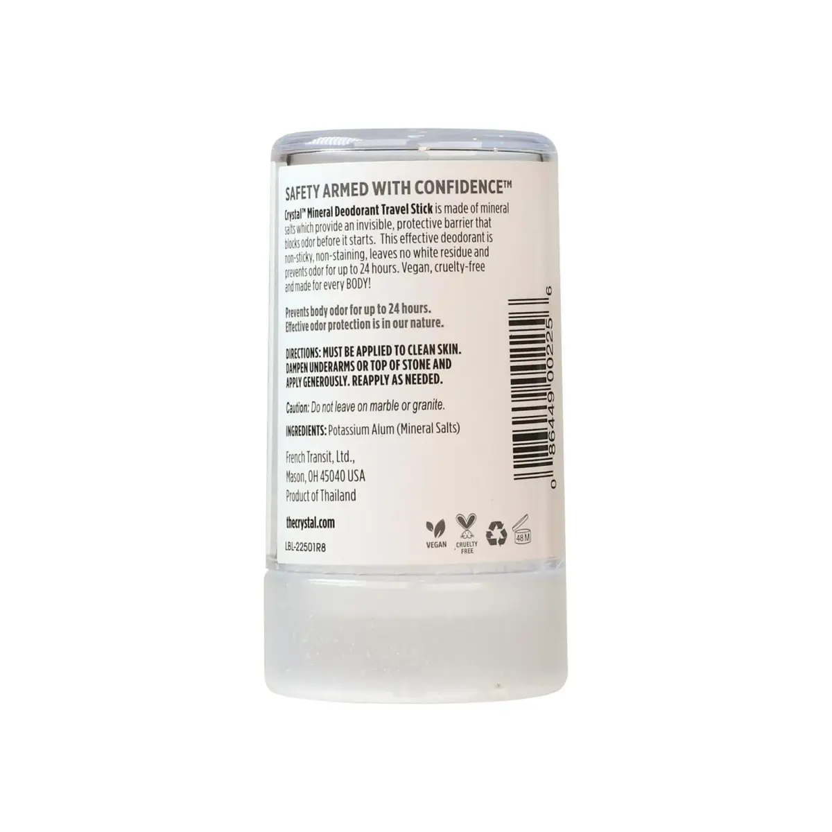 Crystal Essence Mineral Deodorant Stick Unscented 1.5 fl oz (44 ml) | 24-Hour Odor Protection - view 2