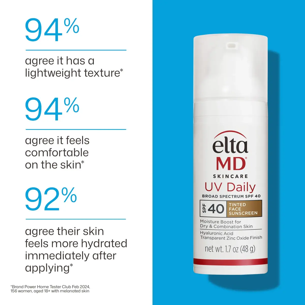 EltaMD UV Daily Tinted Face Sunscreen Moisturizer SPF 40 48g (1.7 Fl Oz) | Broad Spectrum UVA/UVB Protection - view 8