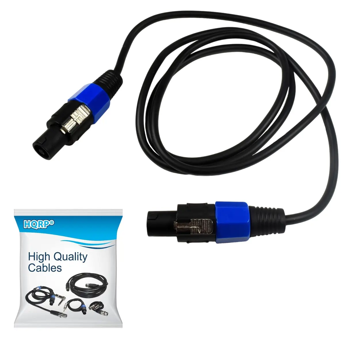 HQRP 6ft Speakon to Speakon (M/M) Cable for QSC GX3 / GX7 / PLX1602 / PLX3602 / RMX1450a / RMX1850HD / RMX5050a | Power Amplifier Cable - main product image