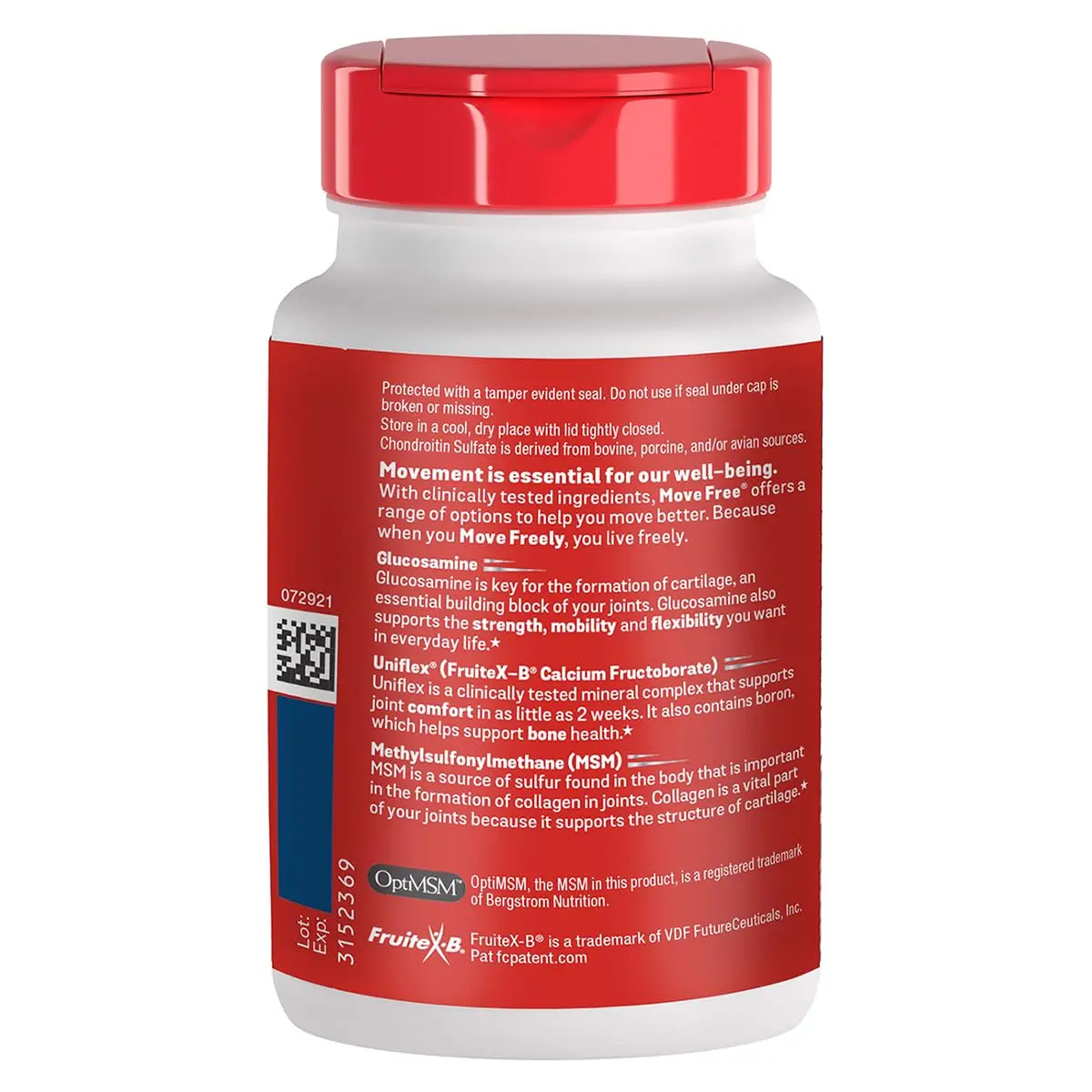 Move Free Advanced Plus MSM Coated Tablets 240 Count (Pack of 2) | Joint Health Supplement with Glucosamine and Chondroitin - view 4