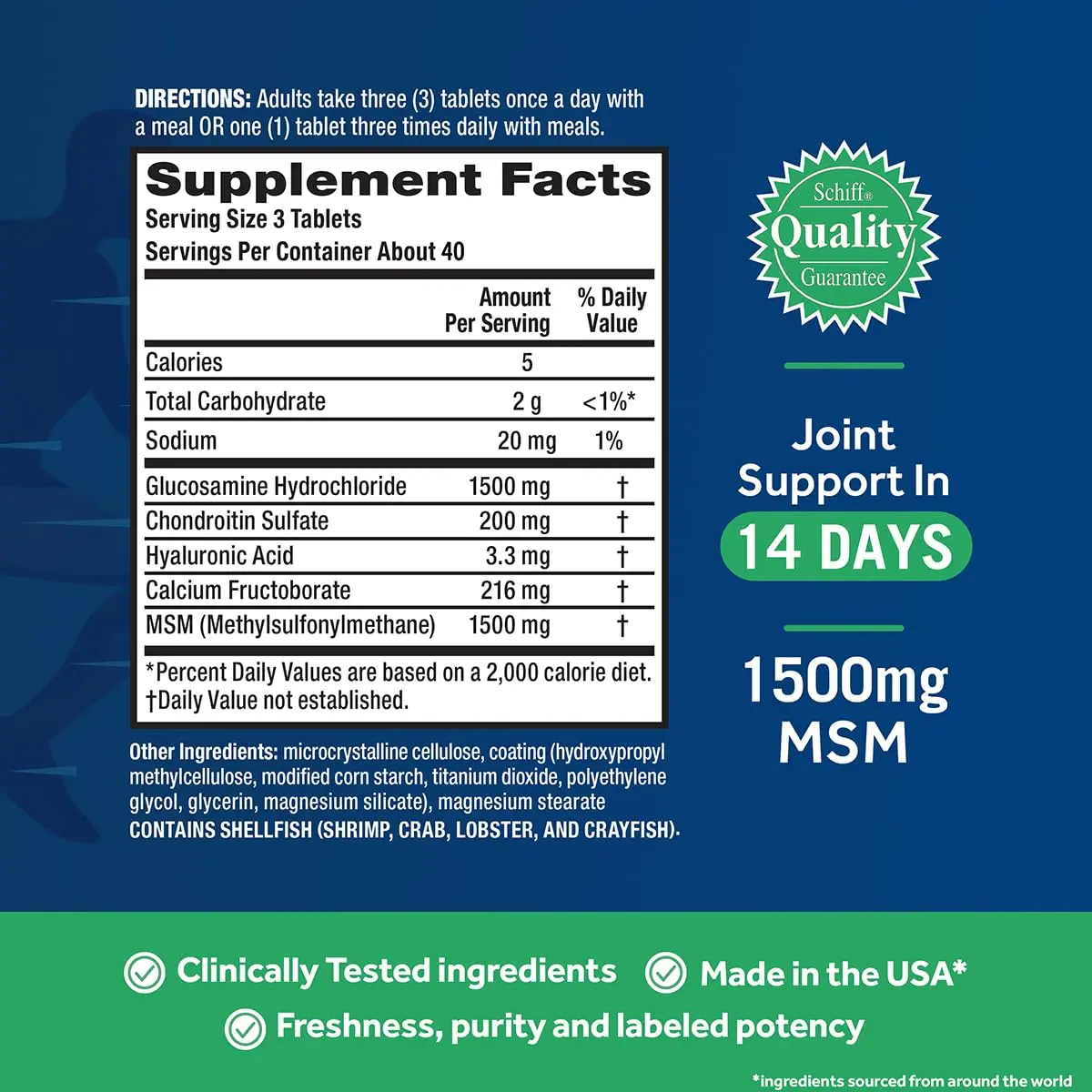Move Free Advanced Plus MSM Coated Tablets 240 Count (Pack of 2) | Joint Health Supplement with Glucosamine and Chondroitin - view 6