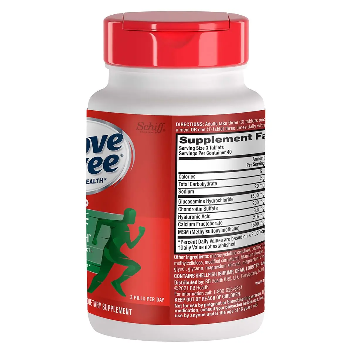 Move Free Advanced Plus MSM Coated Tablets 240 Count (Pack of 2) | Joint Health Supplement with Glucosamine and Chondroitin - view 3