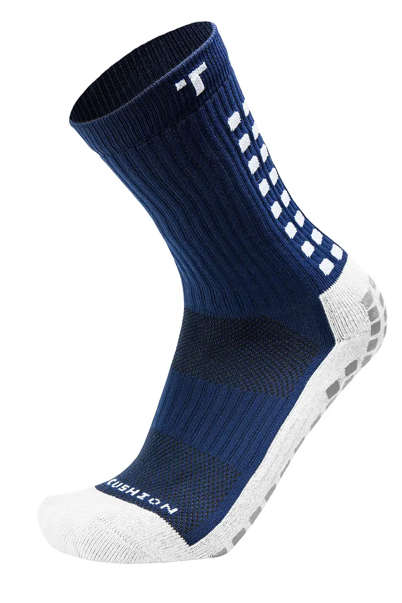 Trusox 3.0 Cushioned Grip Socks | Made in USA for Soccer & Football, Navy, Medium - main product image