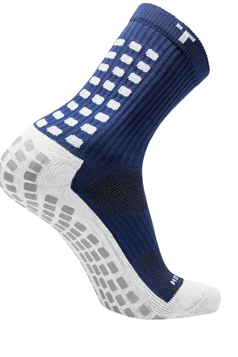 Trusox 3.0 Cushioned Grip Socks | Made in USA for Soccer & Football, Navy, Medium - view 2