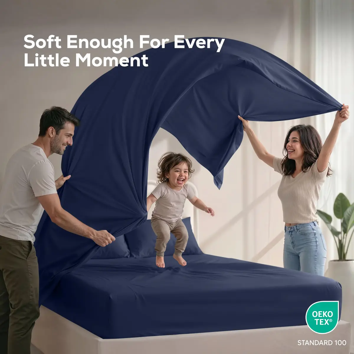Utopia Bedding King Sheets Set 16" Deep Pocket Navy | Soft, Durable & Easy Care - view 5