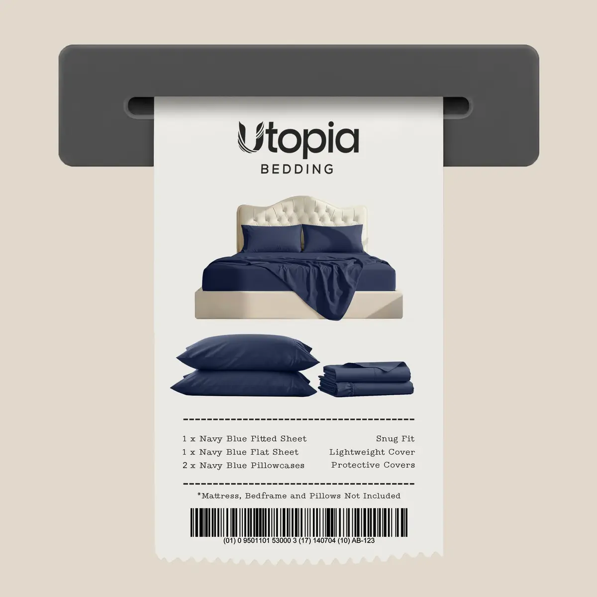 Utopia Bedding King Sheets Set 16" Deep Pocket Navy | Soft, Durable & Easy Care - view 7