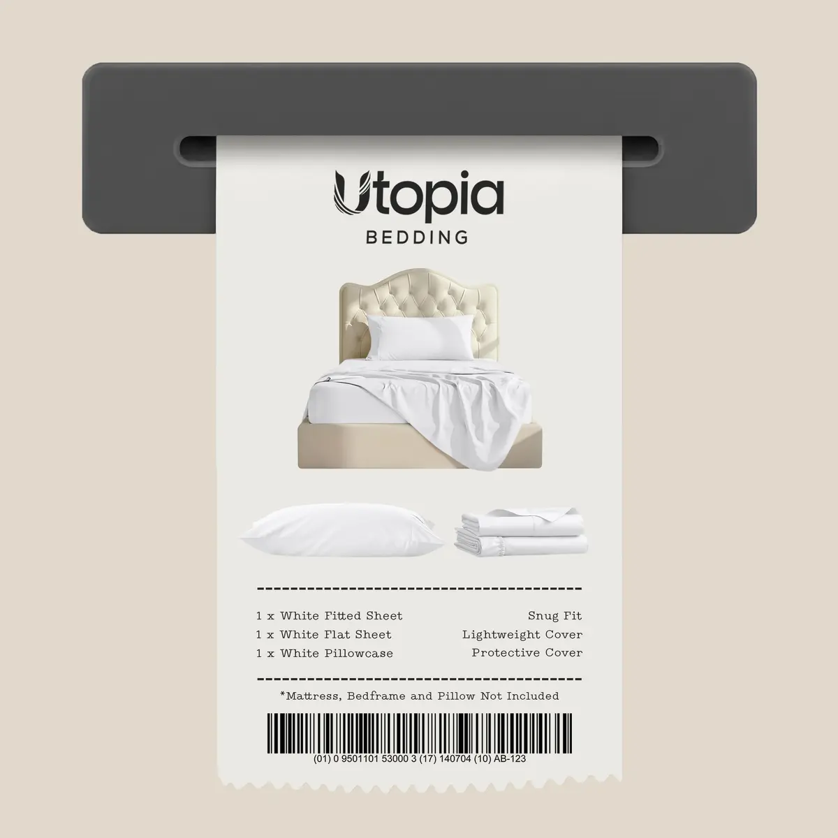 Utopia Bedding Twin Sheets Set, 3 Pieces 16" Deep Pocket White | Soft, Durable Microfiber Bedding - view 7