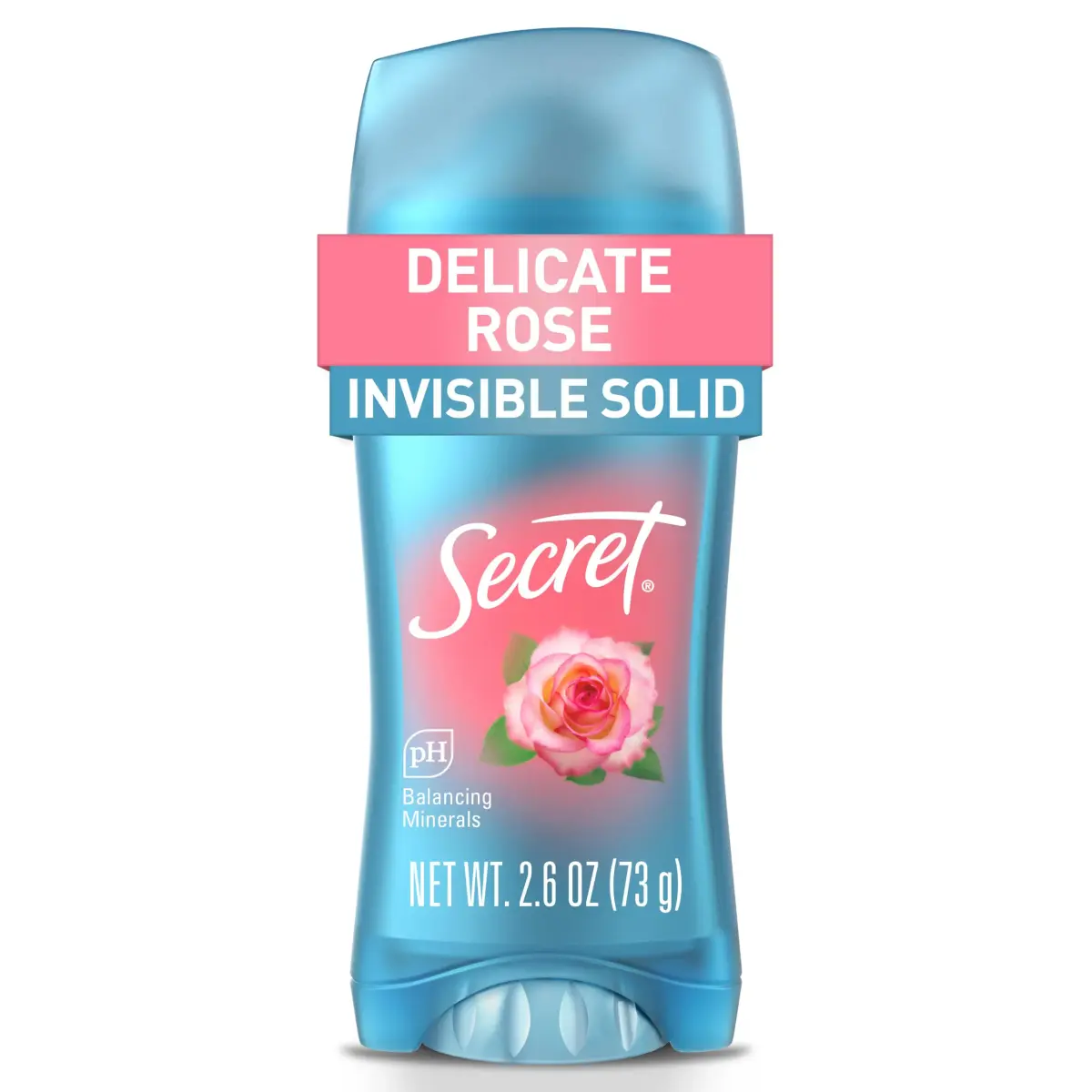 Secret Invisible Solid Antiperspirant Deodorant for Women, Rose Scent, 2.6 oz - main product image