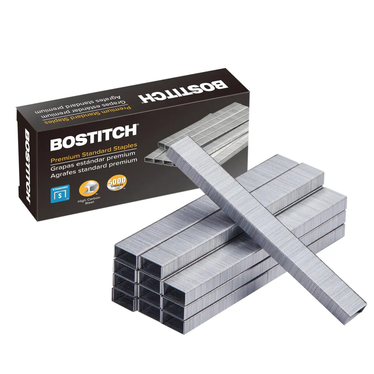Bostitch Office Standard Staples, 1/4 Inch, 5000 Count | Heavy Duty, Sharp Chisel Point, Universal Fit - main product image
