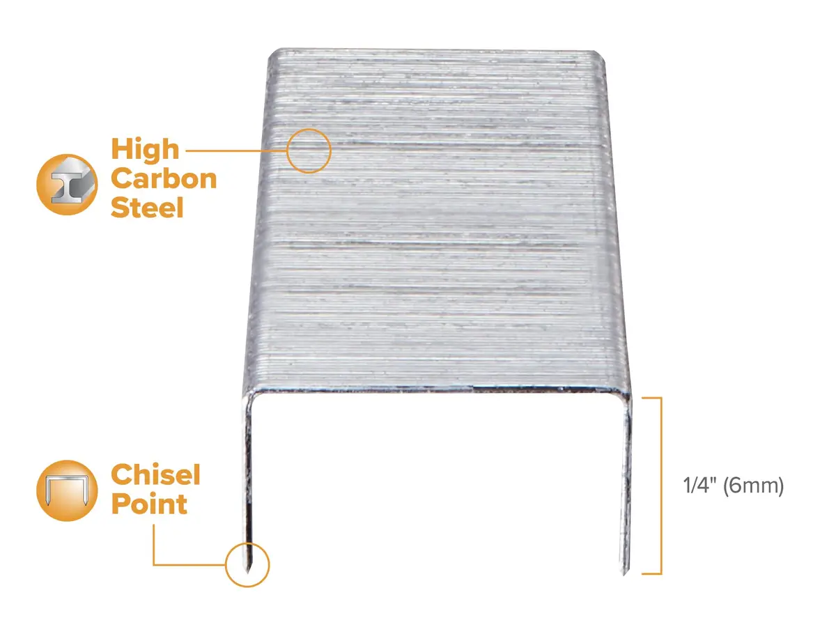 Bostitch Office Standard Staples, 1/4 Inch, 5000 Count | Heavy Duty, Sharp Chisel Point, Universal Fit - view 2