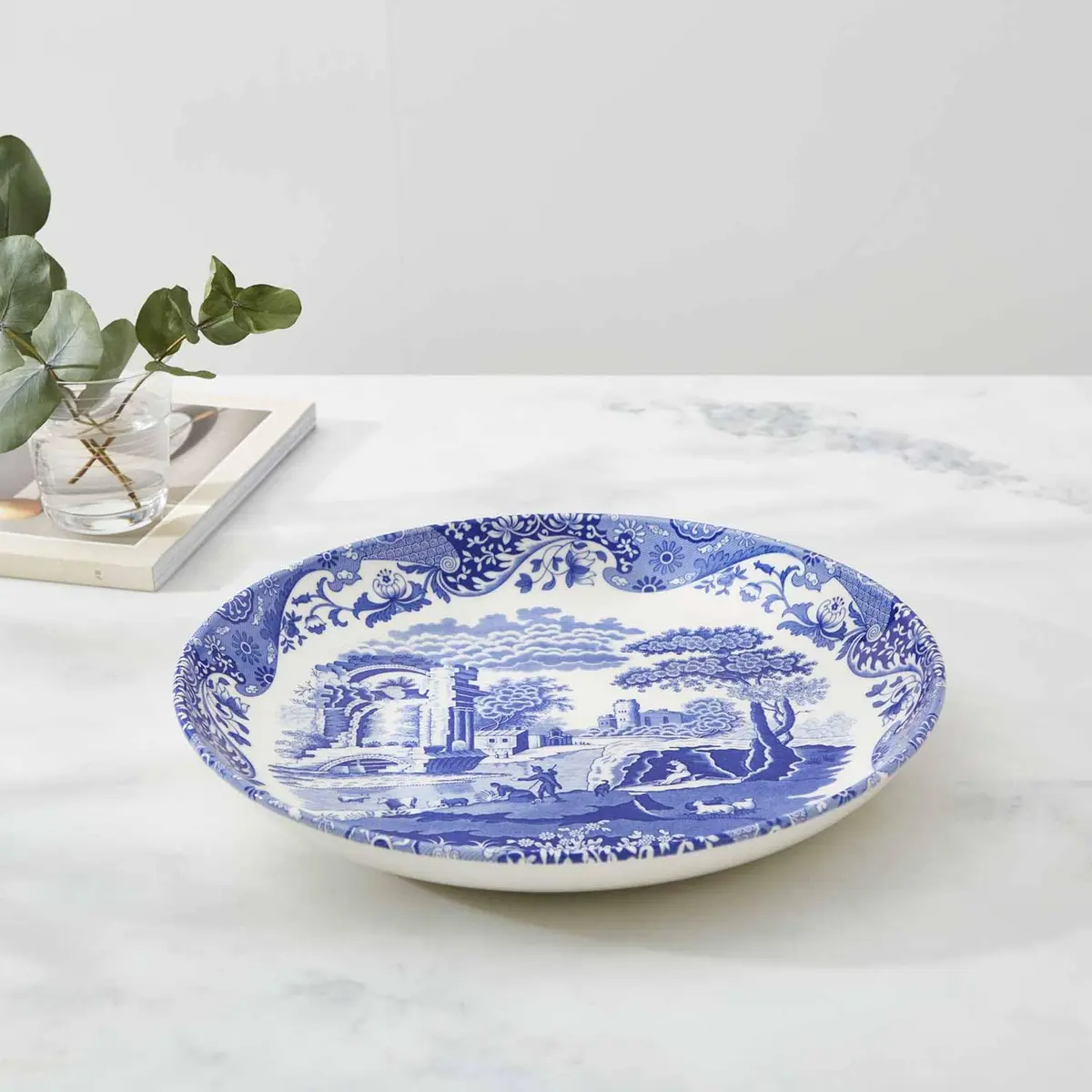 Portmeirion Blue Italian Pasta Serving Bowl - Blue/White | Made in England, Dishwasher & Microwave Safe - view 6