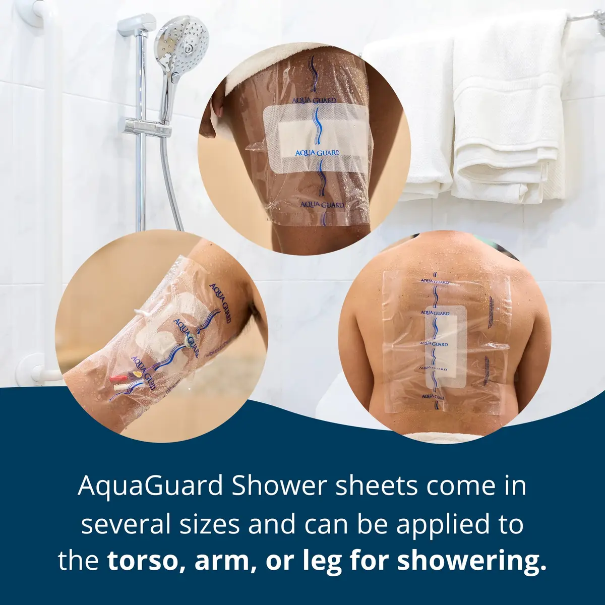 TIDI AquaGuard Wound Cover for Showering 7" x 22" | Waterproof, Hypoallergenic, 7 Sheets - view 6