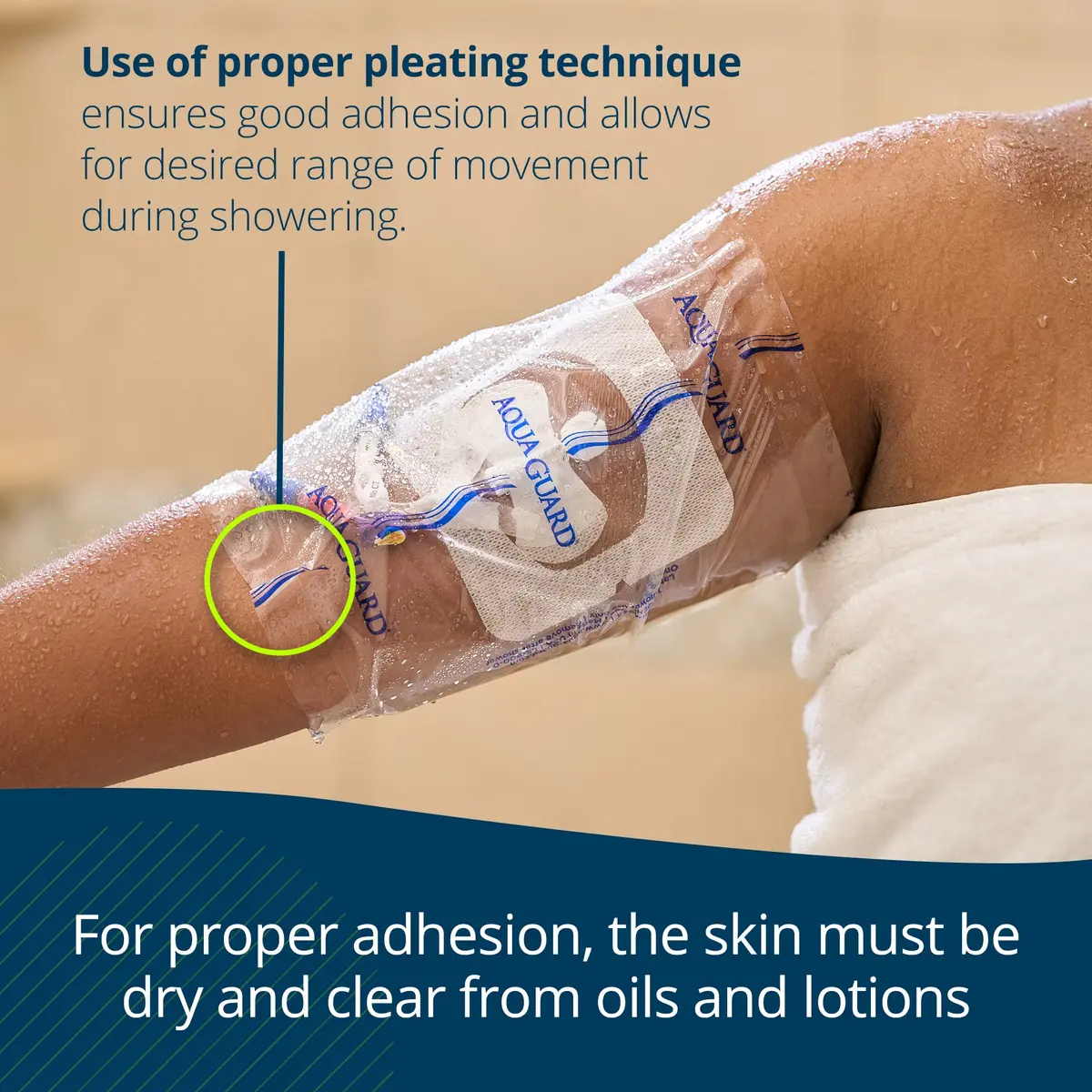 TIDI AquaGuard Wound Cover for Showering 7" x 22" | Waterproof, Hypoallergenic, 7 Sheets - view 4