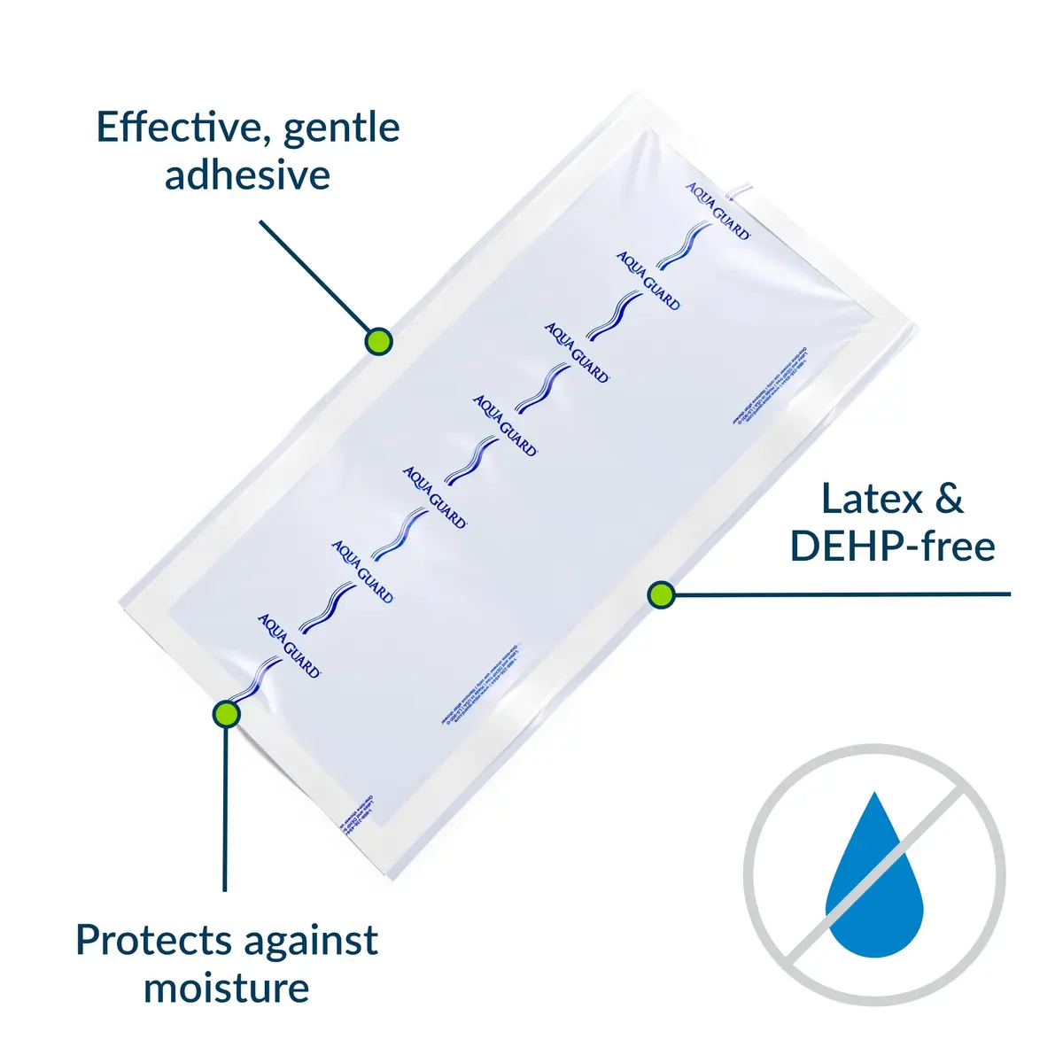 TIDI AquaGuard Wound Cover for Showering 12 in x 24 in (Pack of 7) | Waterproof Shower Sheets for Large Wounds - view 7