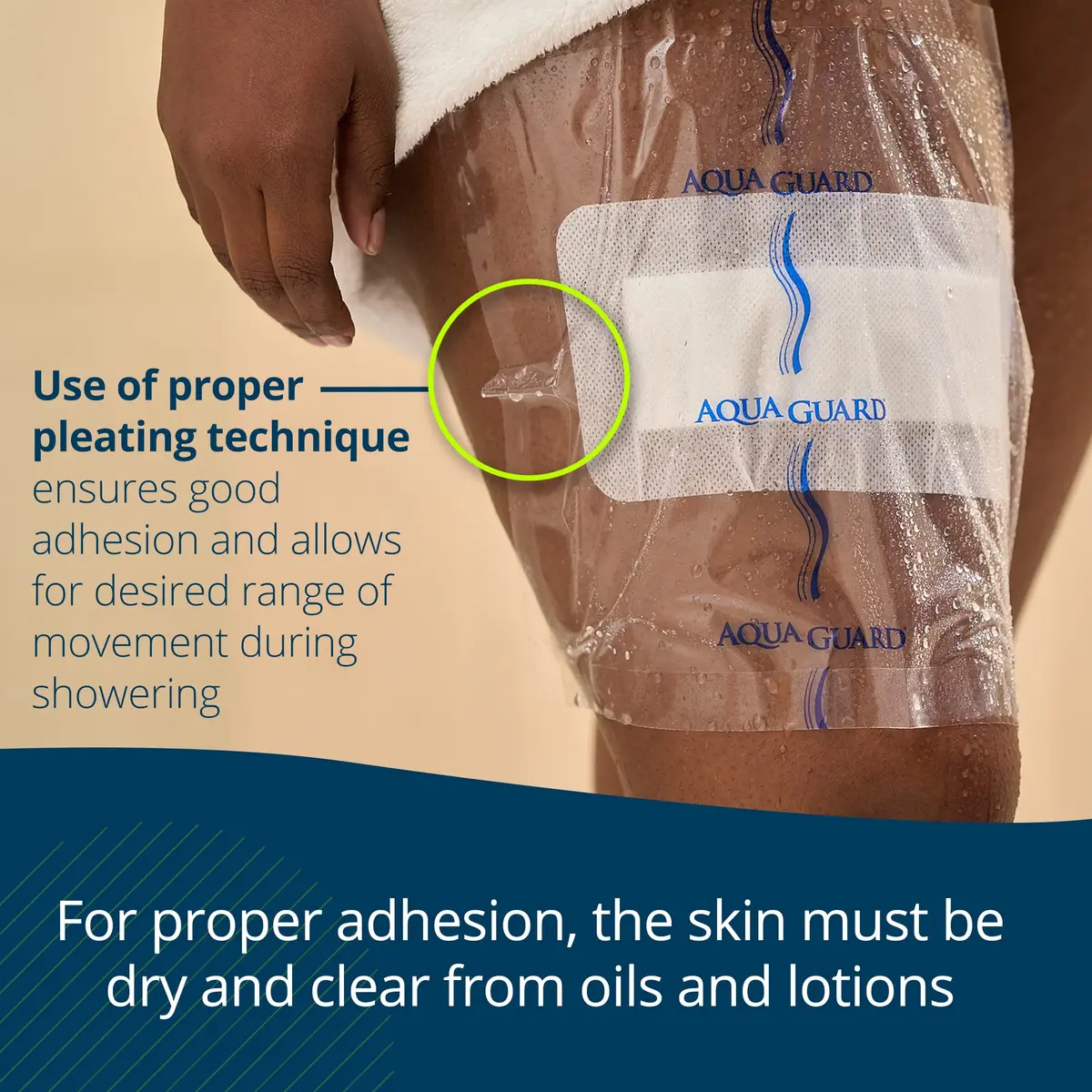 TIDI AquaGuard Wound Cover for Showering 12 in x 24 in (Pack of 7) | Waterproof Shower Sheets for Large Wounds - view 4