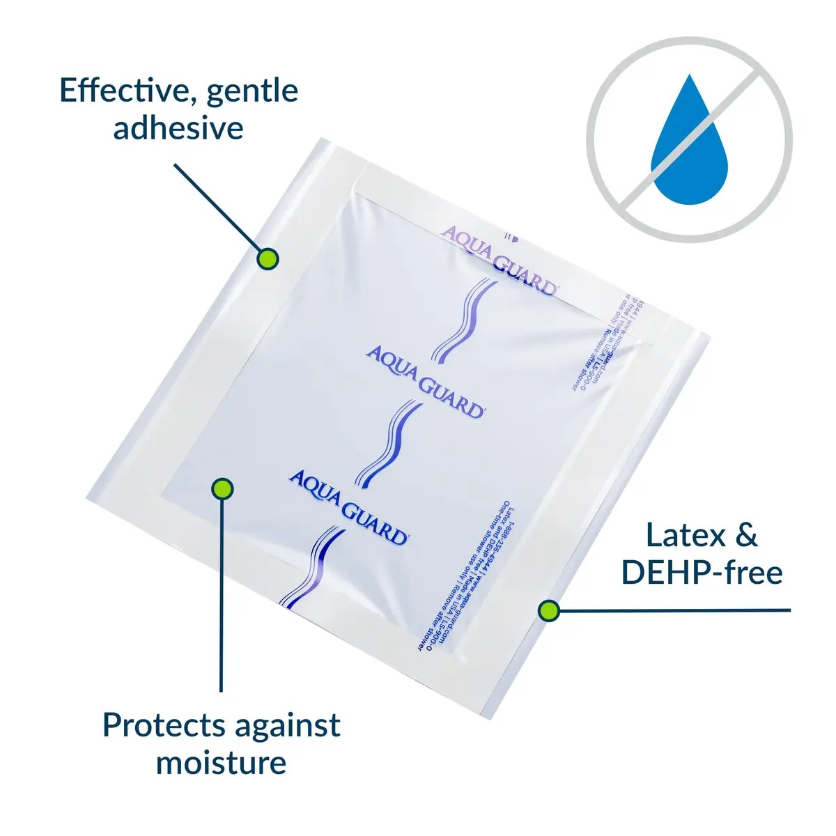 TIDI AquaGuard Wound Cover for Showering, 4 in x 4 in (6.5 cm x 6.5 cm) Coverage, Pack of 7 Sheets | USA-Sourced Shower Protection - view 7